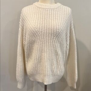 Women's Cream Knit Pullover Sweater